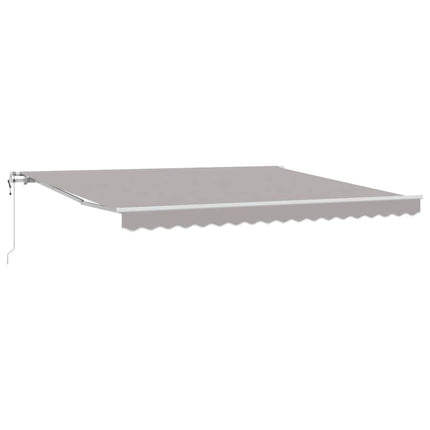 Udtrækkelig markise Lysegrå 400 × 350 cm Stof og aluminium
