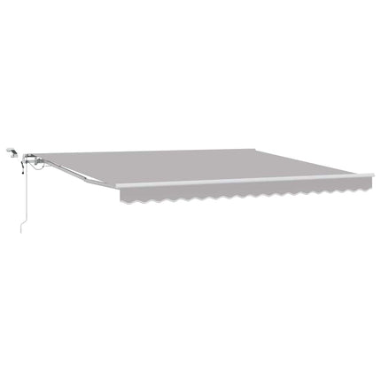 Udtrækkelig markise Lysegrå 400 × 350 cm Polyester