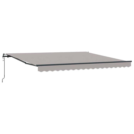 Udtrækkelig markise Lysegrå 400 × 350 cm Stof og aluminium