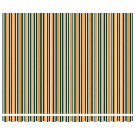 Udtrækkelig markise Grøn og gul 400 × 350 cm Stof og aluminium