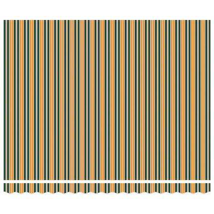 Udtrækkelig markise Grøn og gul 400 × 350 cm