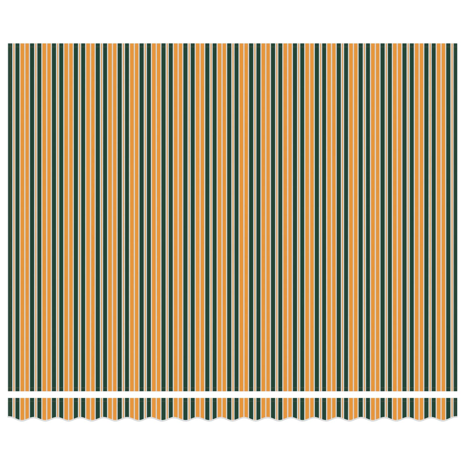 Markiseduge Grøn og gul 400 × 350 cm Polyester
