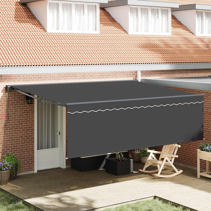 Udtrækkelig markise Antracit 450 × 350 cm