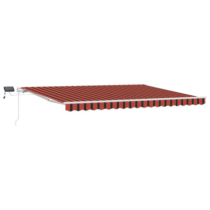Udtrækkelig markise orange og brun 450 × 300 cm