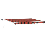 Udtrækkelig markise orange og brun 450 × 300 cm