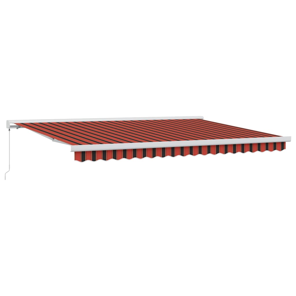 Utrækkelig Markise Rød og Sort 450 × 300 cm Stof og Metal