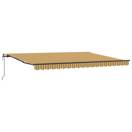 Udtrækkelig markise Flerfarvet 450 × 300 cm Stof og aluminium