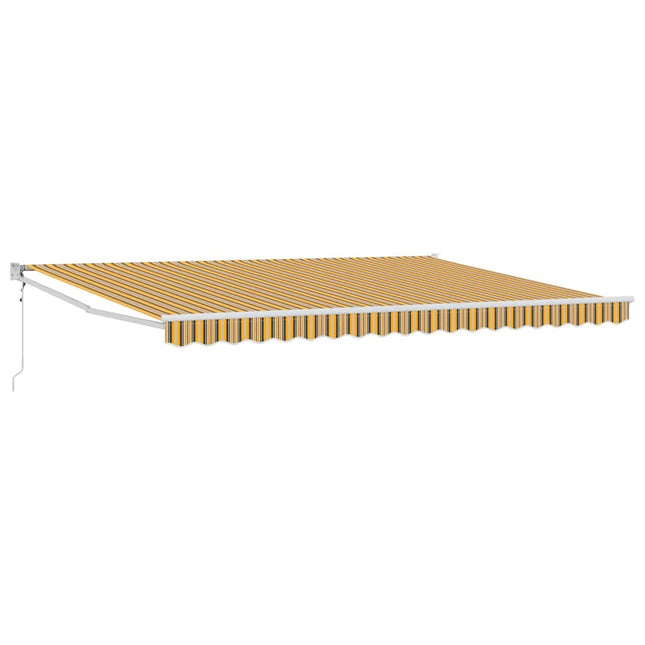 Udtrækkelig markise Flerfarvet 450 × 300 cm Polyester og metal