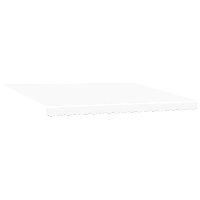 Udtrækkelig markise Hvid 450 × 300 cm Stof og aluminium