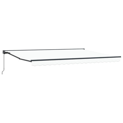 Markiseramme Hvid 450 × 300 cm Polyester med PU belægning