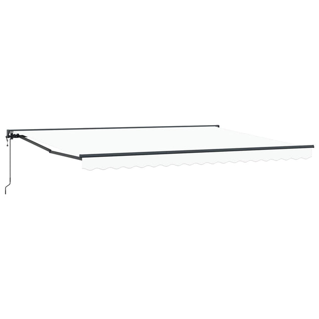 Markiseramme Hvid 450 × 300 cm Polyester med PU belægning