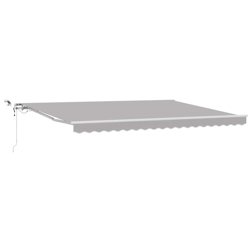 Utrækkelig Markise Lysegrå 450 × 300 cm Polyester og metal