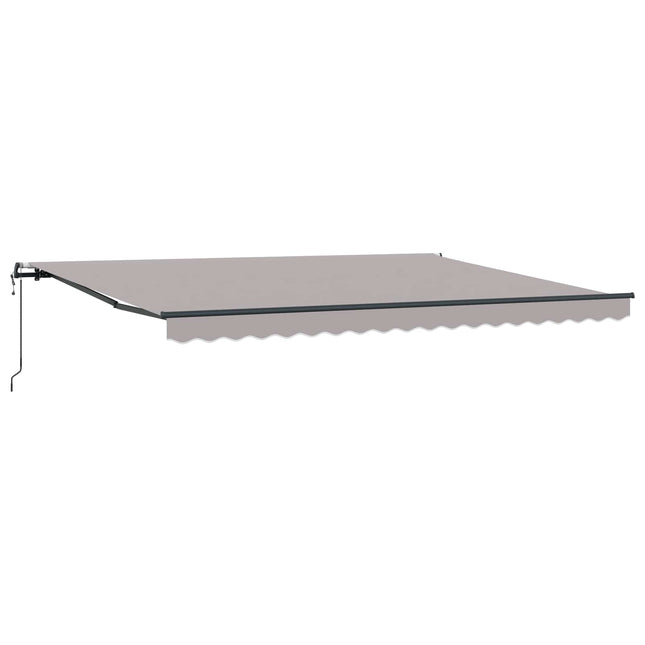 Udtrækkelig markise Lysegrå 450 × 300 cm Stof og aluminium