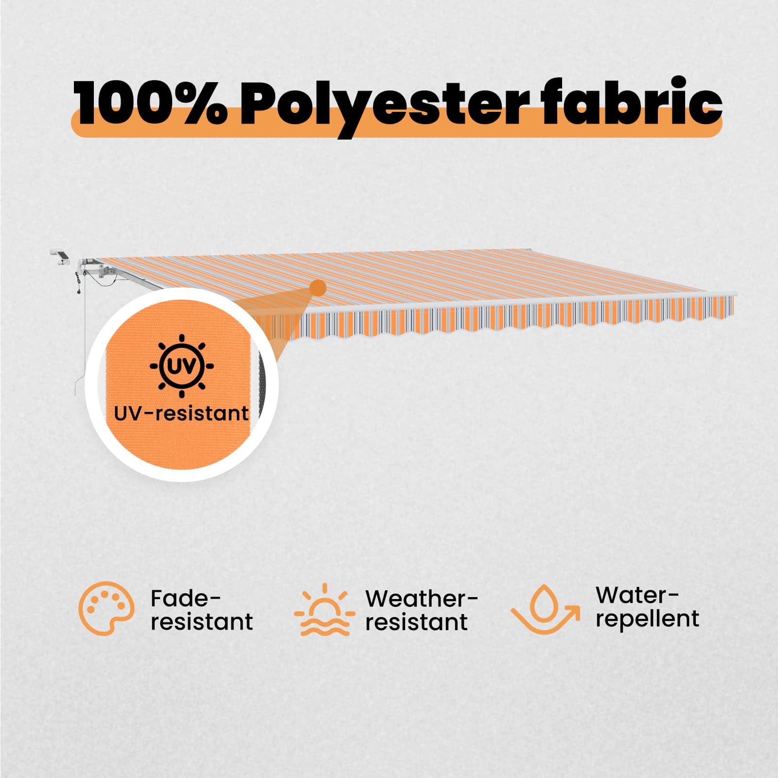 Markiseduge Flerfarvet 450 × 350 cm Polyester
