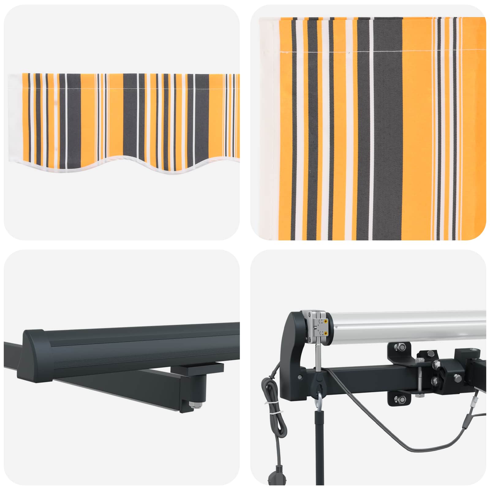 Markiseduge Flerfarvet 450 × 350 cm Polyester