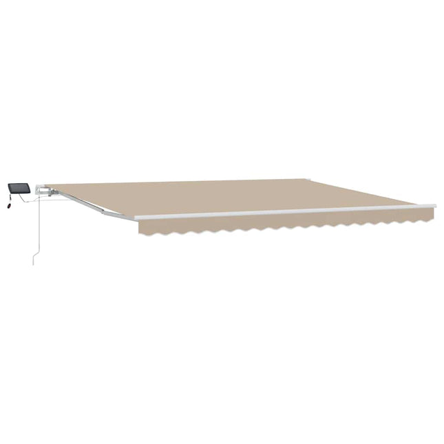 Udtrækkelig markise Beige 450 × 350 cm Stof og aluminium
