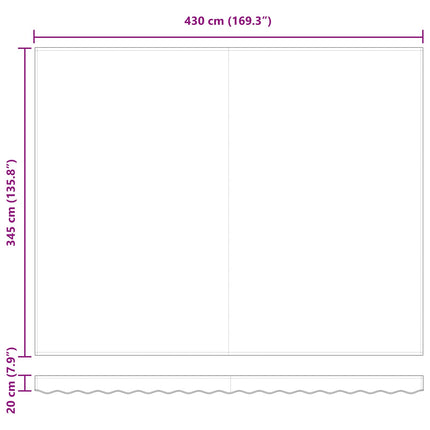 Udtrækkelig markise Beige 450 × 350 cm Polyester og Aluminium
