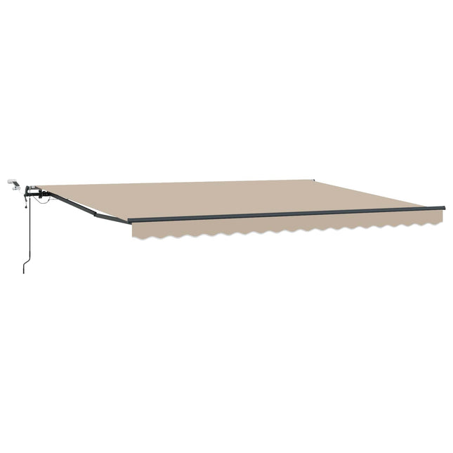 Udtrækkelig markise Beige 450 × 350 cm Polyester