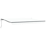 Udtrækkelig markise Hvid 450 × 350 cm Stof og aluminium