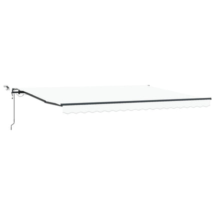 Udtrækkelig markise Hvid 450 × 350 cm Polyester
