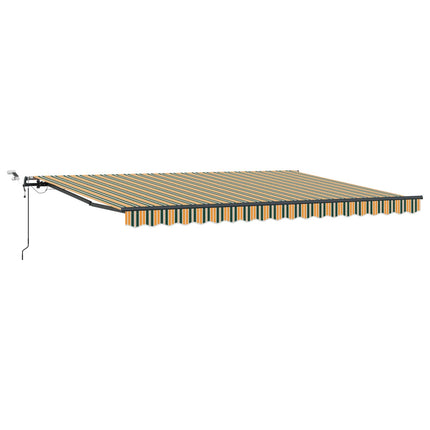 Udtrækkelig markise Grøn og gul 450 × 350 cm Polyester
