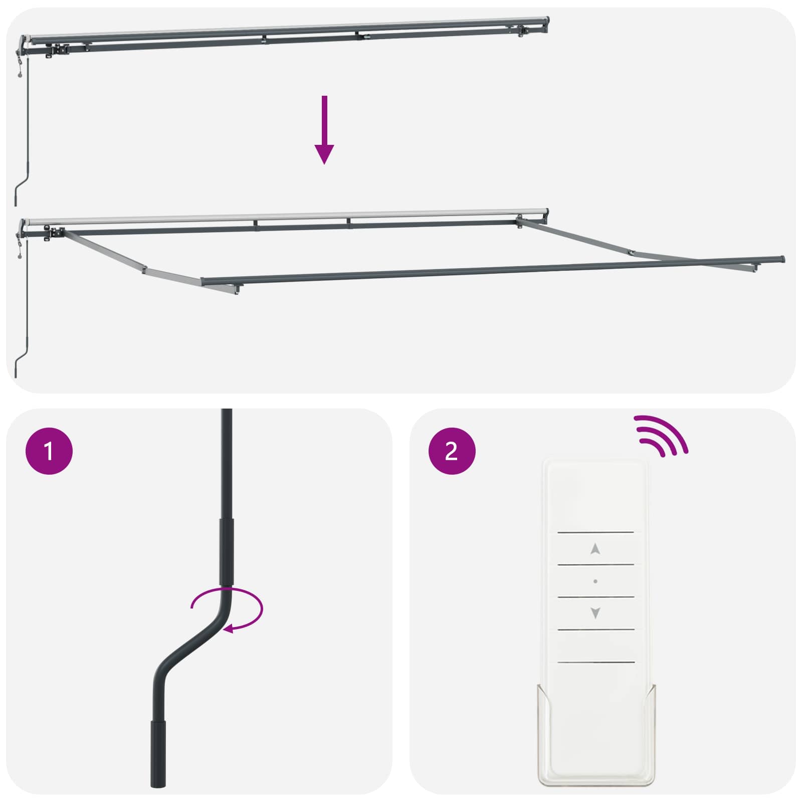 Utrækkelig Markise Gul og orange 500 × 300 cm Stof og aluminium