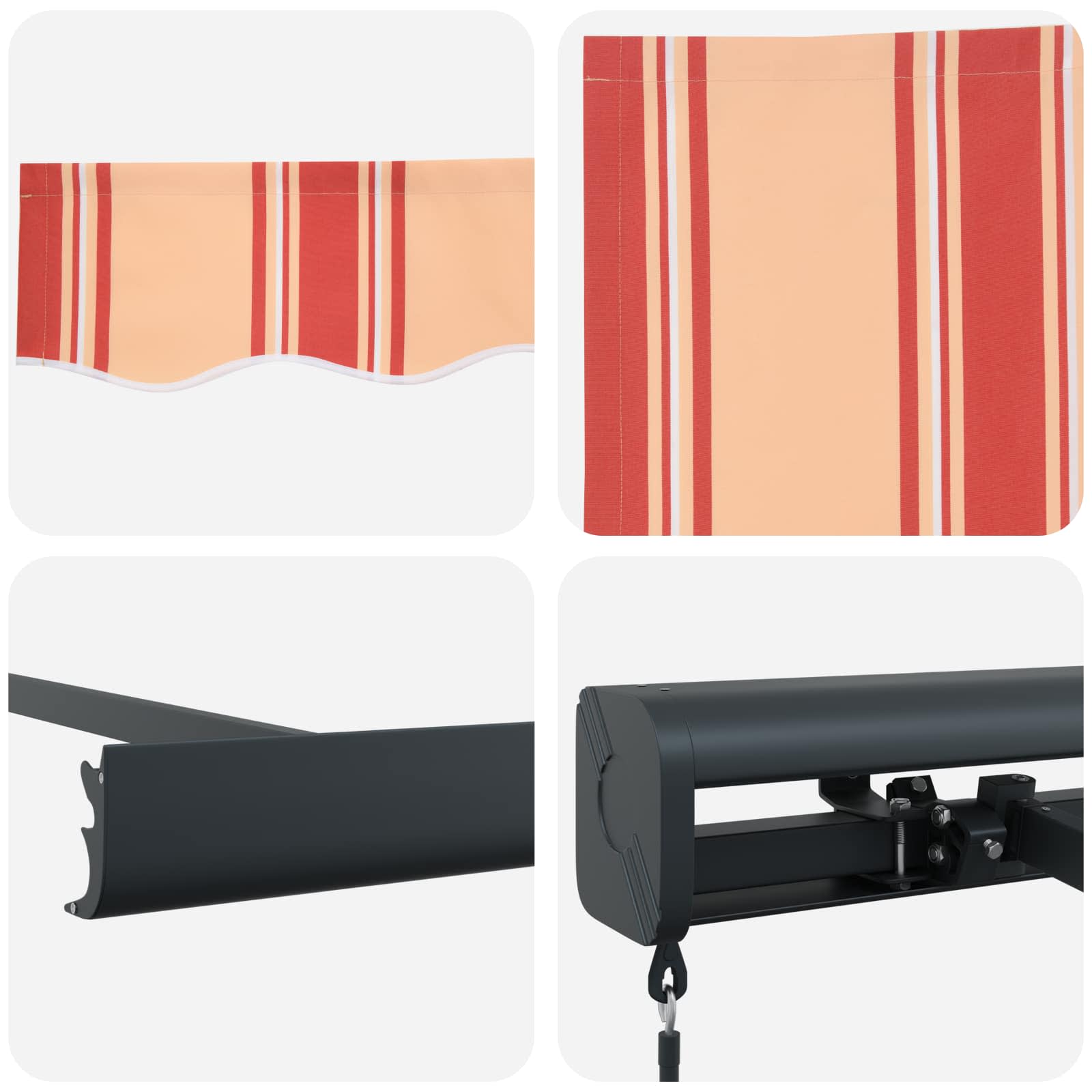 Utrækkelig Markise Gul og orange 500 × 300 cm Stof og Metal