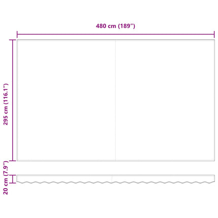 Udtrækkelig markise Flerfarvet 500 × 300 cm