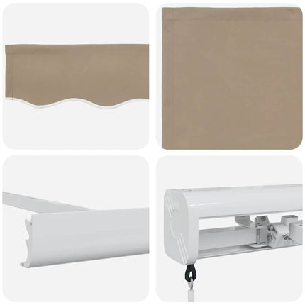Udtrækkelig markise Beige 500 × 300 cm Canvas og Aluminium