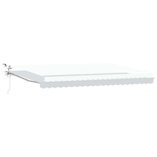 Udtrækkelig markise Hvid 500 × 300 cm Polyester