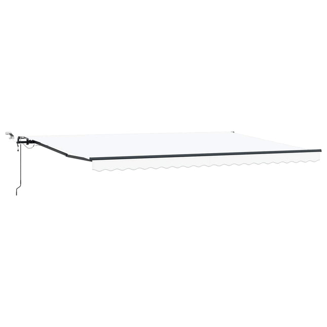 Udtrækkelig markise Hvid 500 × 300 cm Polyester