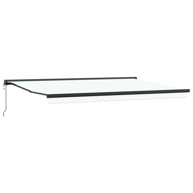 Udtrækkelig markise Hvid 500 x 300 x 165 cm Stof og Metal
