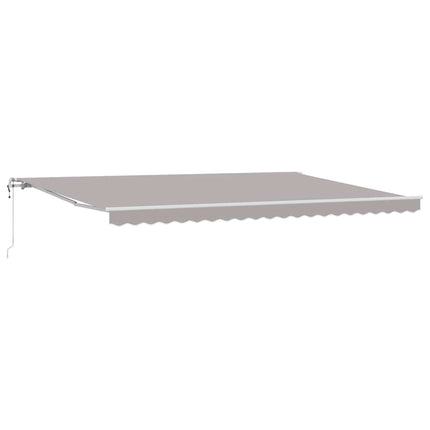 Udtrækkelig markise Lysegrå 500 × 300 cm Stof og aluminium