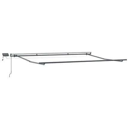Udtrækkelig markise Lysegrå 500 × 300 cm Stof og aluminium