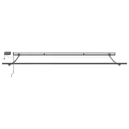 Udtrækkelig markise Lysegrå 500 × 300 cm Stof og aluminium