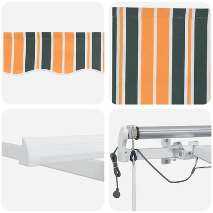 Udtrækkelig markise Grøn og Gul 500 × 300 cm Polyester