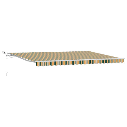Udtrækkelig markise Grøn og Gul 500 × 300 cm Polyester