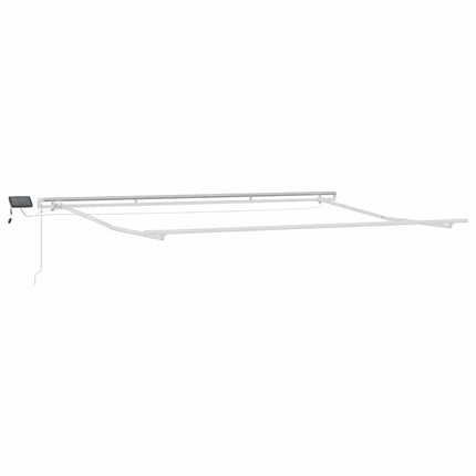 Udtrækkelig markise Grøn og Hvid 500 × 300 cm Stof og aluminium
