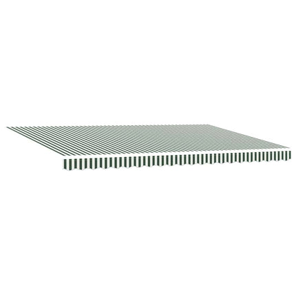 Udtrækkelig markise Grøn og Hvid 500 × 300 cm Stof og aluminium