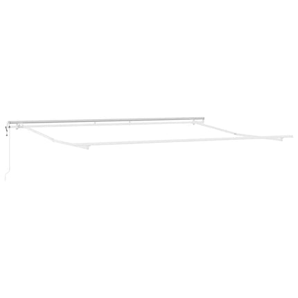 Udtrækkelig markise Grøn og Hvid 500 × 300 cm Stof og aluminium
