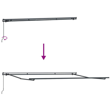 Udtrækkelig markise Grøn og Hvid 500 × 300 cm