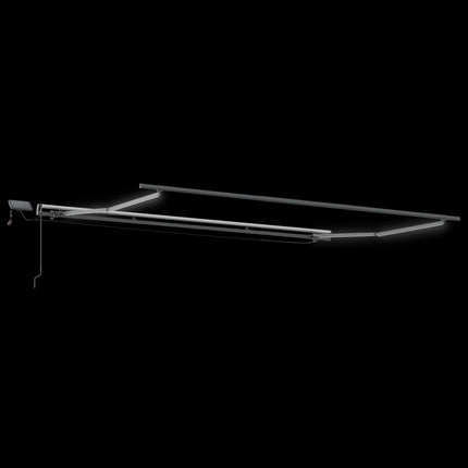 Udtrækkelig markise Grøn og Hvid 500 × 300 cm Stof og aluminium