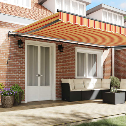 Udtrækkelig markise Gul og orange 500 × 350 cm