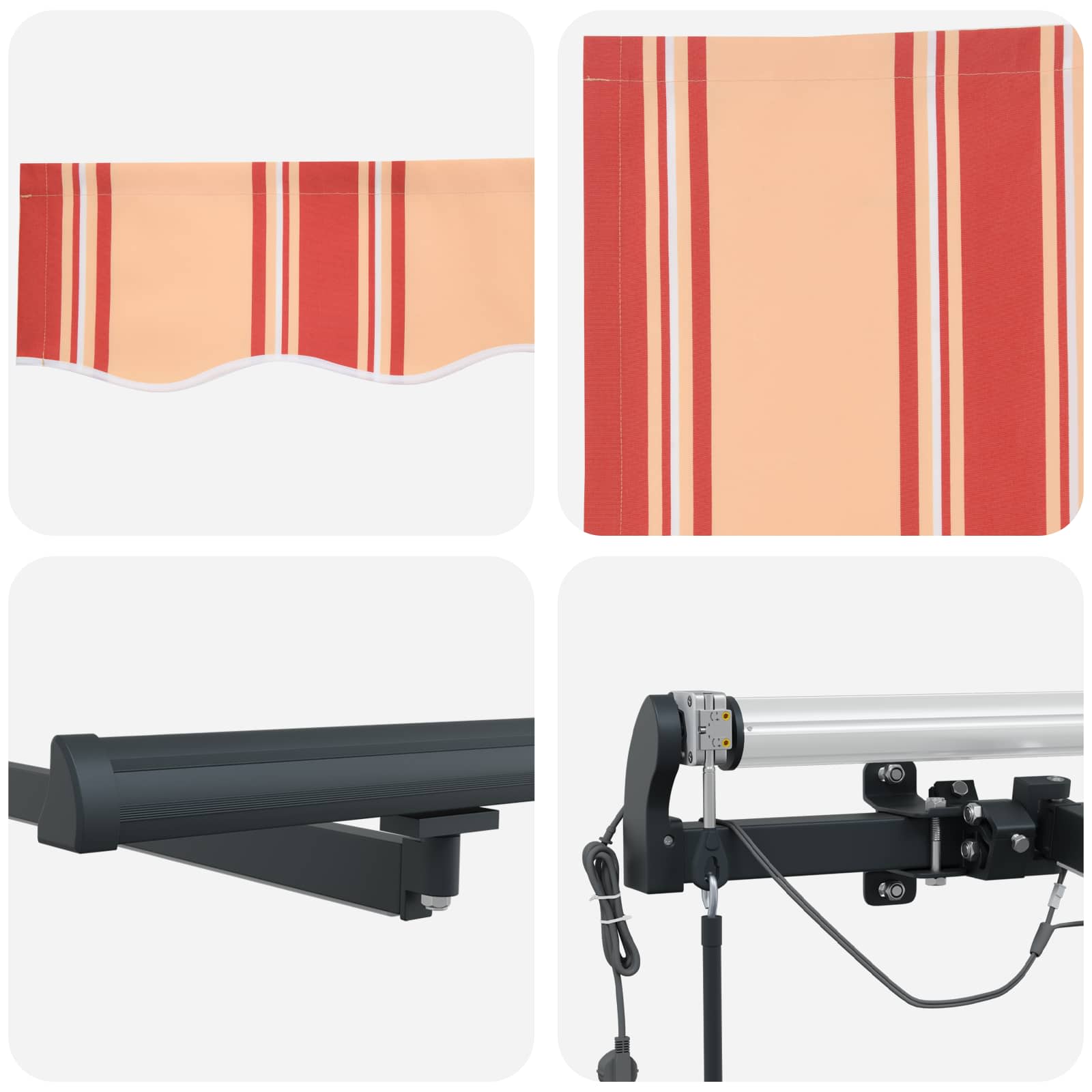 Markiseduge Gul og orange 500 × 350 cm Polyester