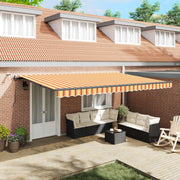 Markiseduge Gul og orange 500 × 350 cm Polyester
