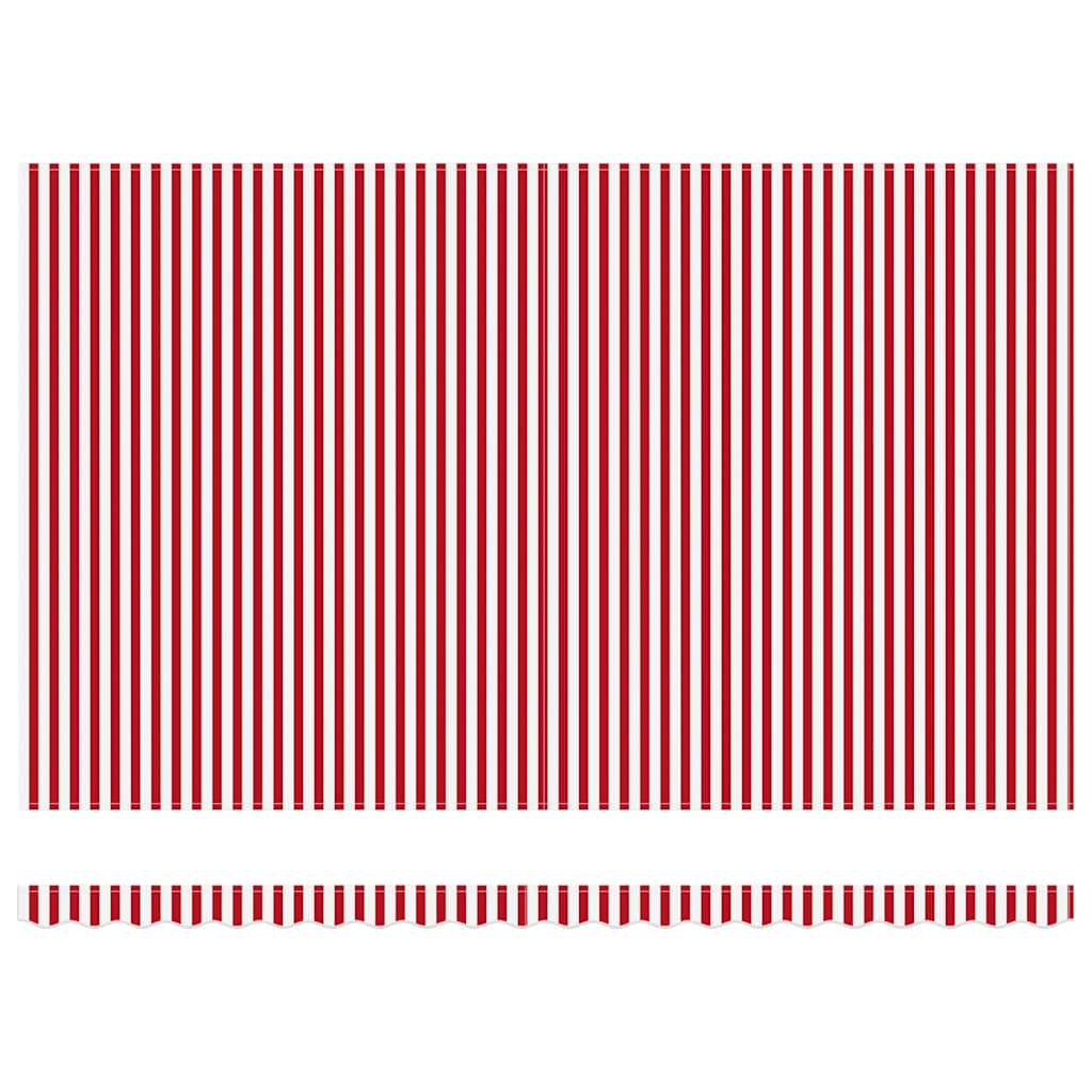 Utrækkelig Markise Rød og Hvid 500 × 350 cm