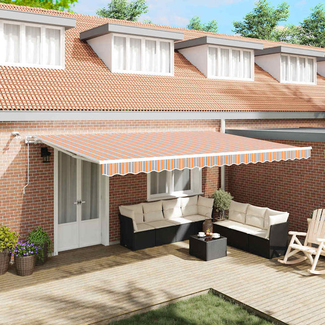 Markiseduge Flerfarvet 500 × 350 cm Polyester
