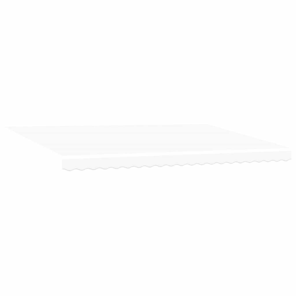 Udtrækkelig markise Hvid 500 × 350 cm Polyester og Aluminium