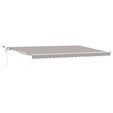 Udtrækkelig markise Lysegrå 500 × 350 cm Polyester