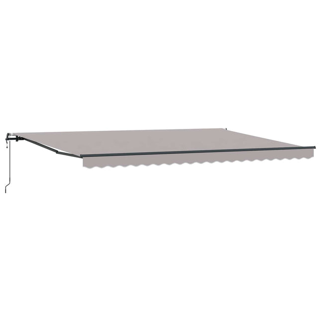 Udtrækkelig markise Lysegrå 500 × 350 cm Stof og aluminium